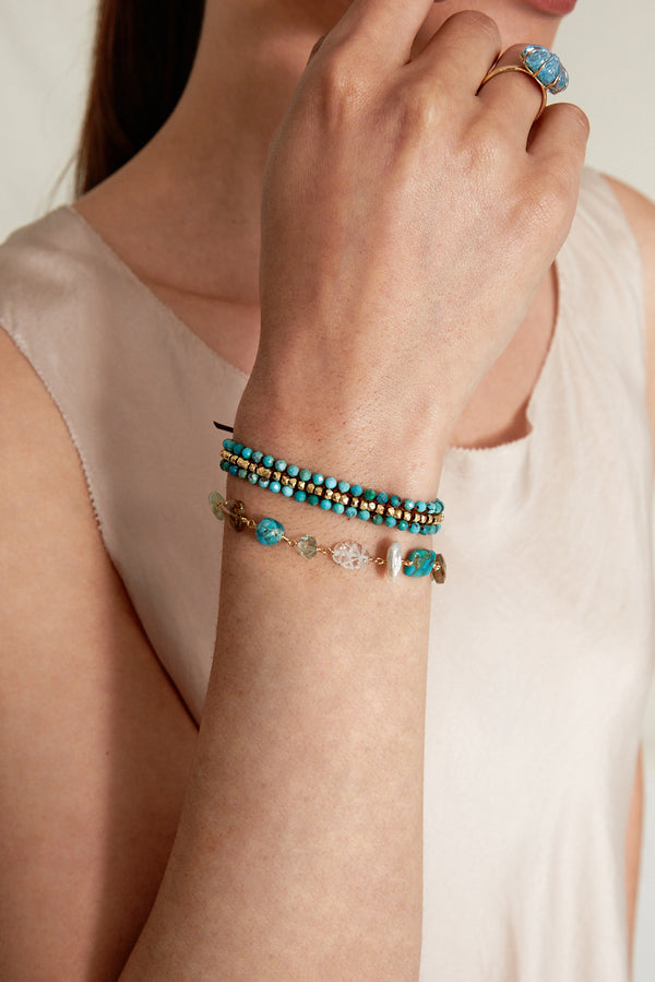 Koa Wrap Bracelet Turquoise