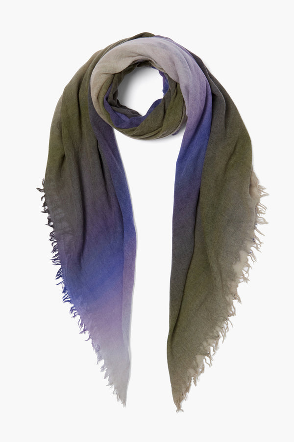 Dazzling Blue Ombre Cashmere Scarf
