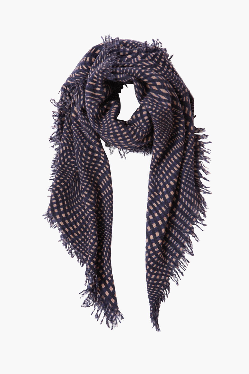 100% Cashmere Scarf Blue Warped Plaid – Chan Luu