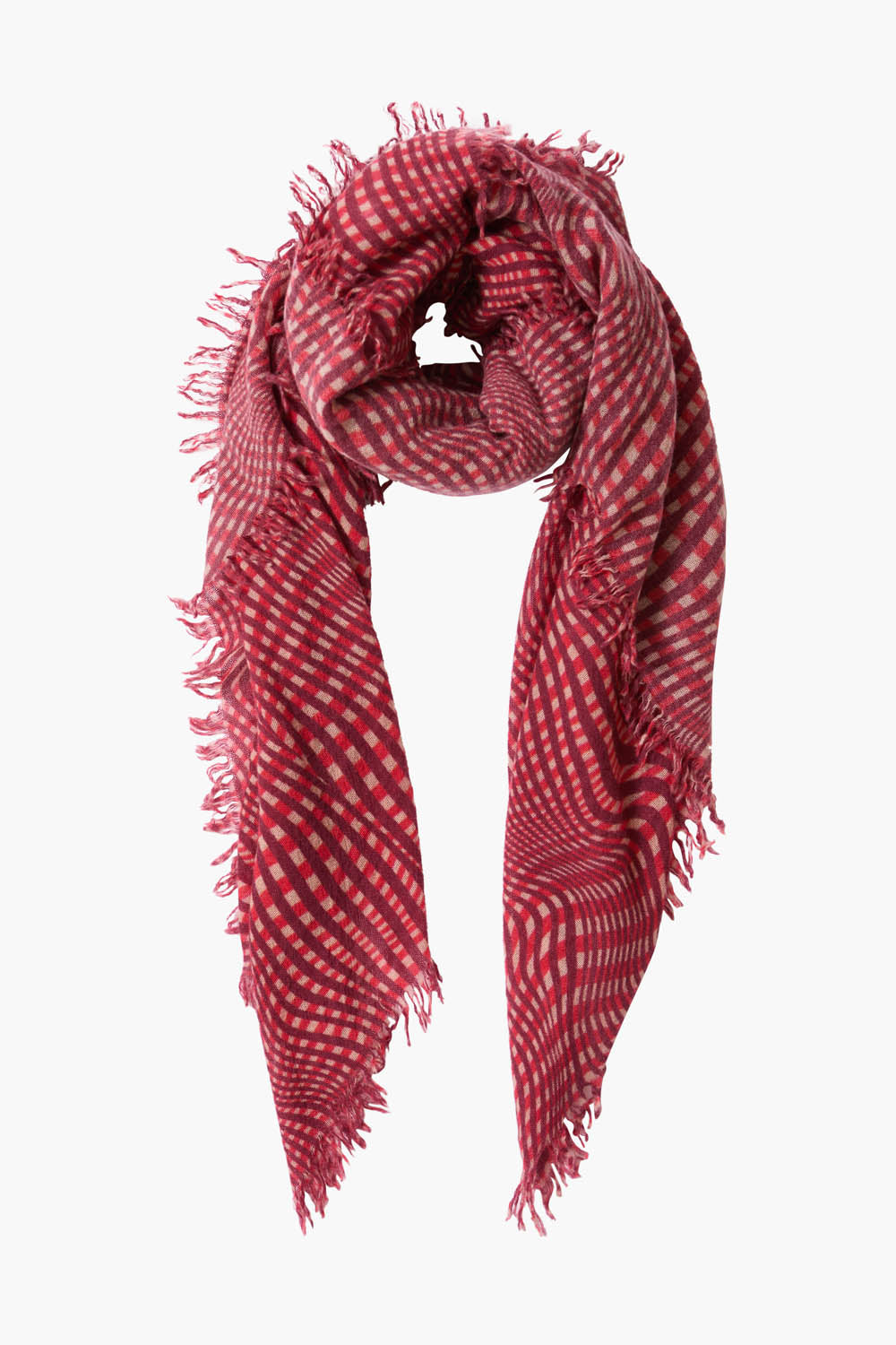 100% Cashmere Scarf Red Warped Plaid – Chan Luu