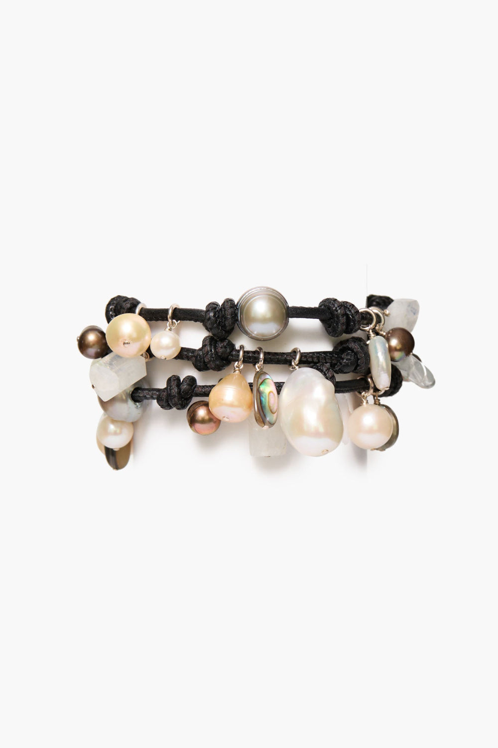 Lea Leather Three Wrap Bracelet Black – Chan Luu