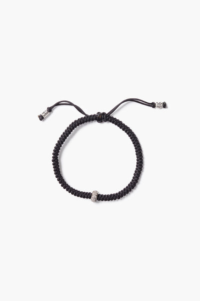 Diamond Pull-Tie Bracelet Black