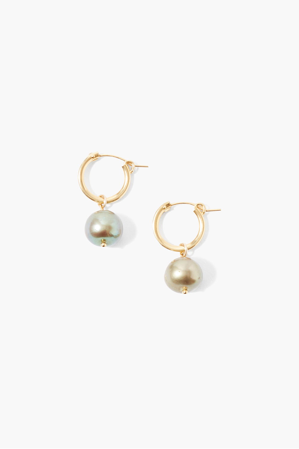 [LLOYD] 14K☆Rabbit Pearl Earrings Child's 4.0mm Freshwater Cultured Pearl and Cubic Zirconia