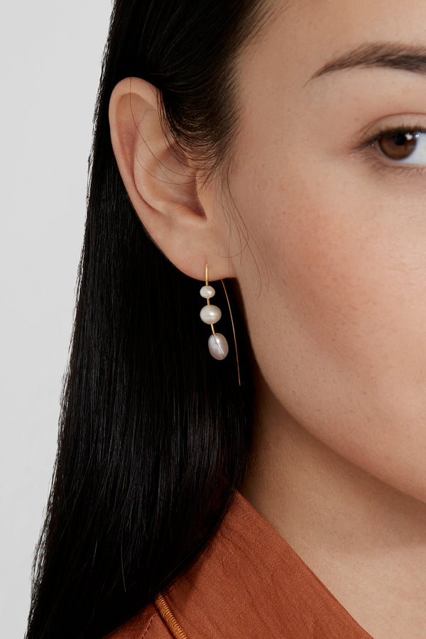 Hanalei Pearl Earrings Gold