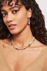 Yasmine Pearl Earrings Labradorite