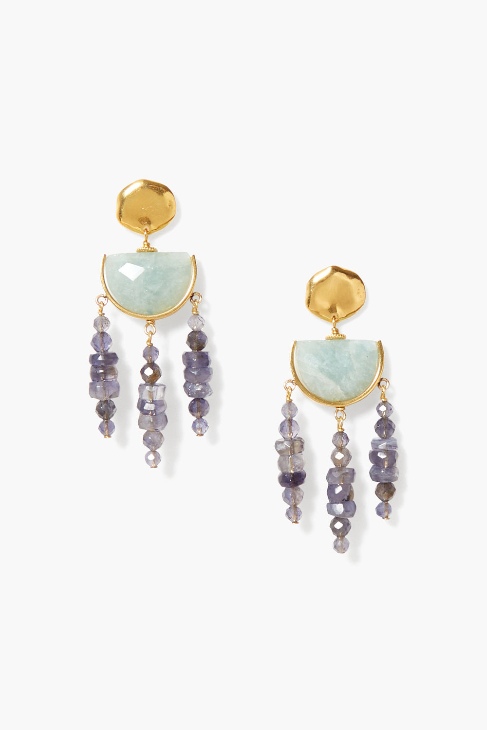 Luna Chandelier Earrings Iolite Mix Chan Luu