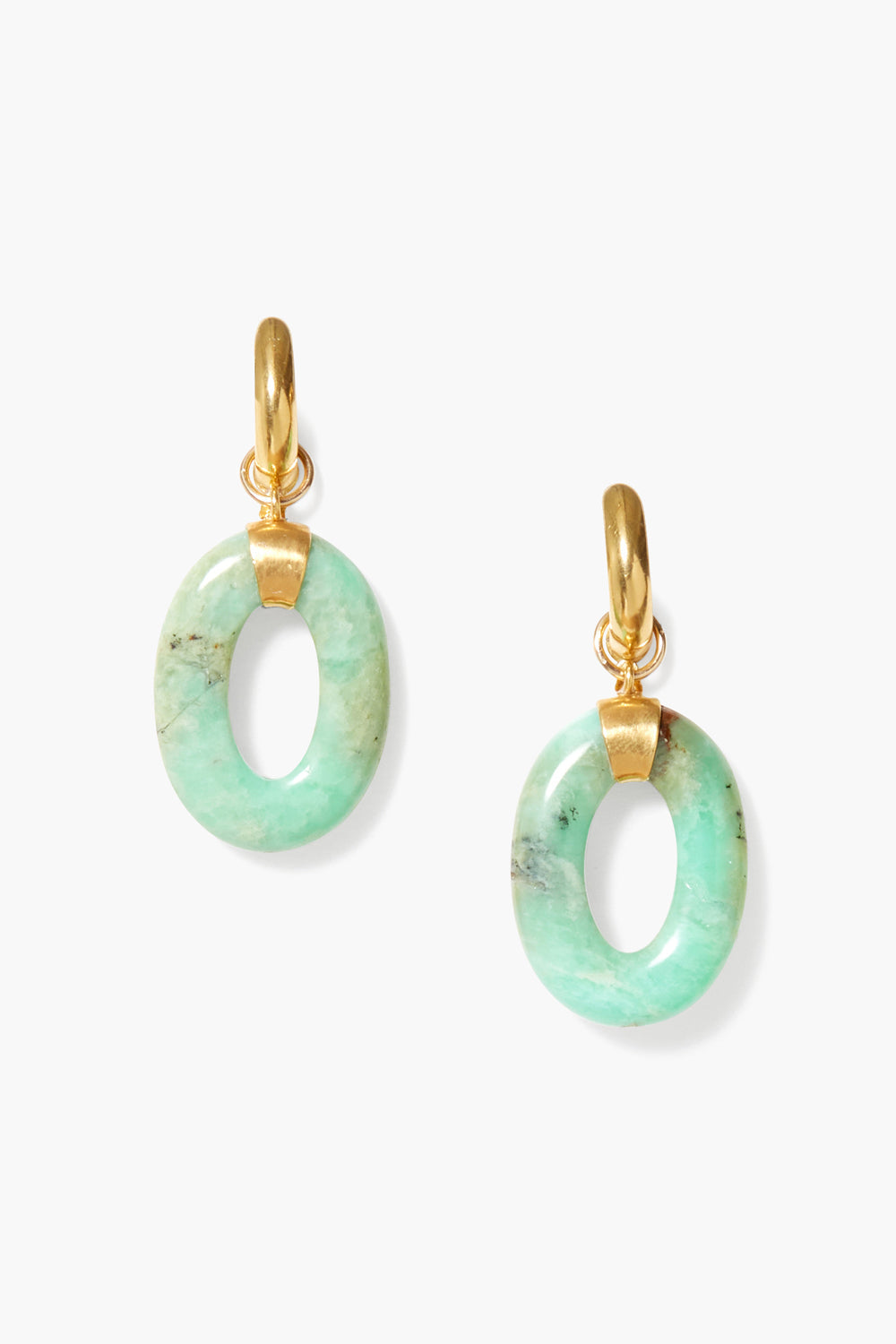 Jordan Hoop Earrings Chrysoprase