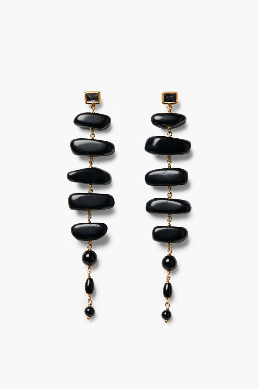 Mizumi Earrings Black Obsidian – Chan Luu