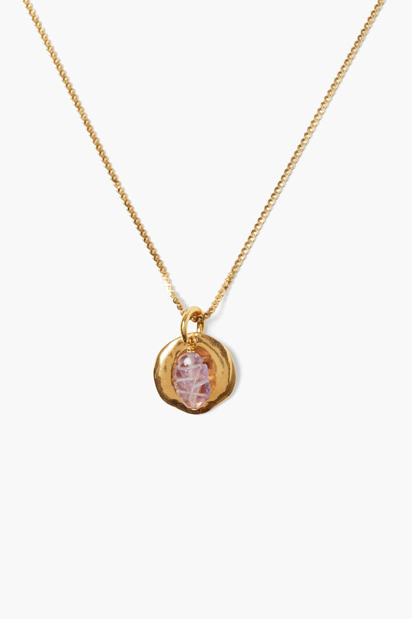 Paz Coin Necklace Amethyst