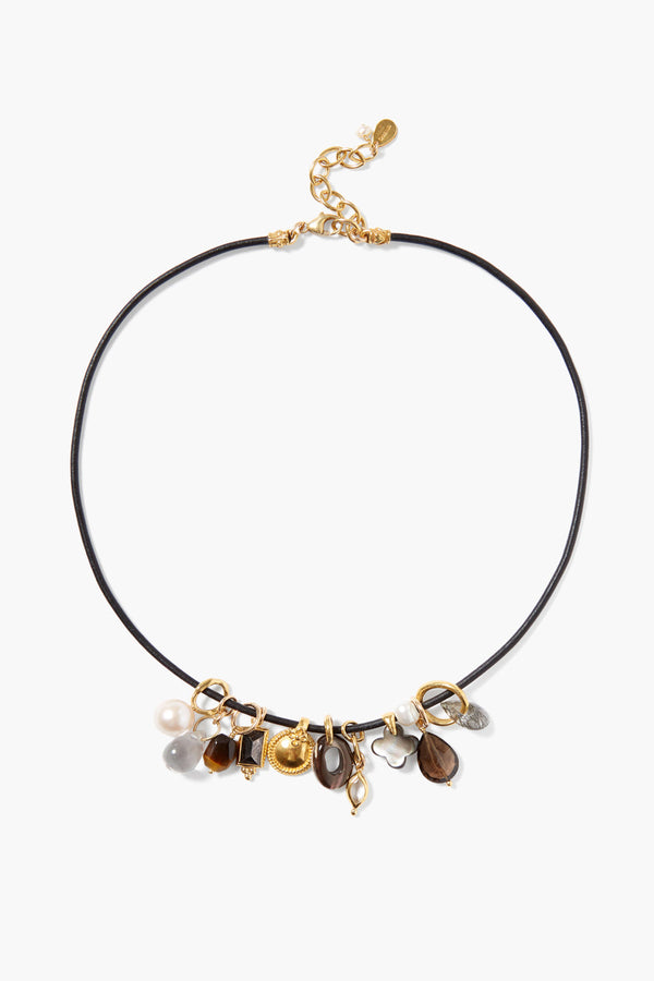Mariposa Charm Necklace Black Mix