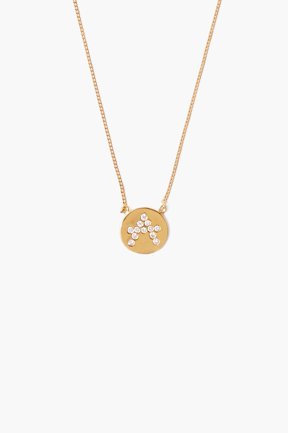 Diamond Initial Coin Necklace Gold – Chan Luu