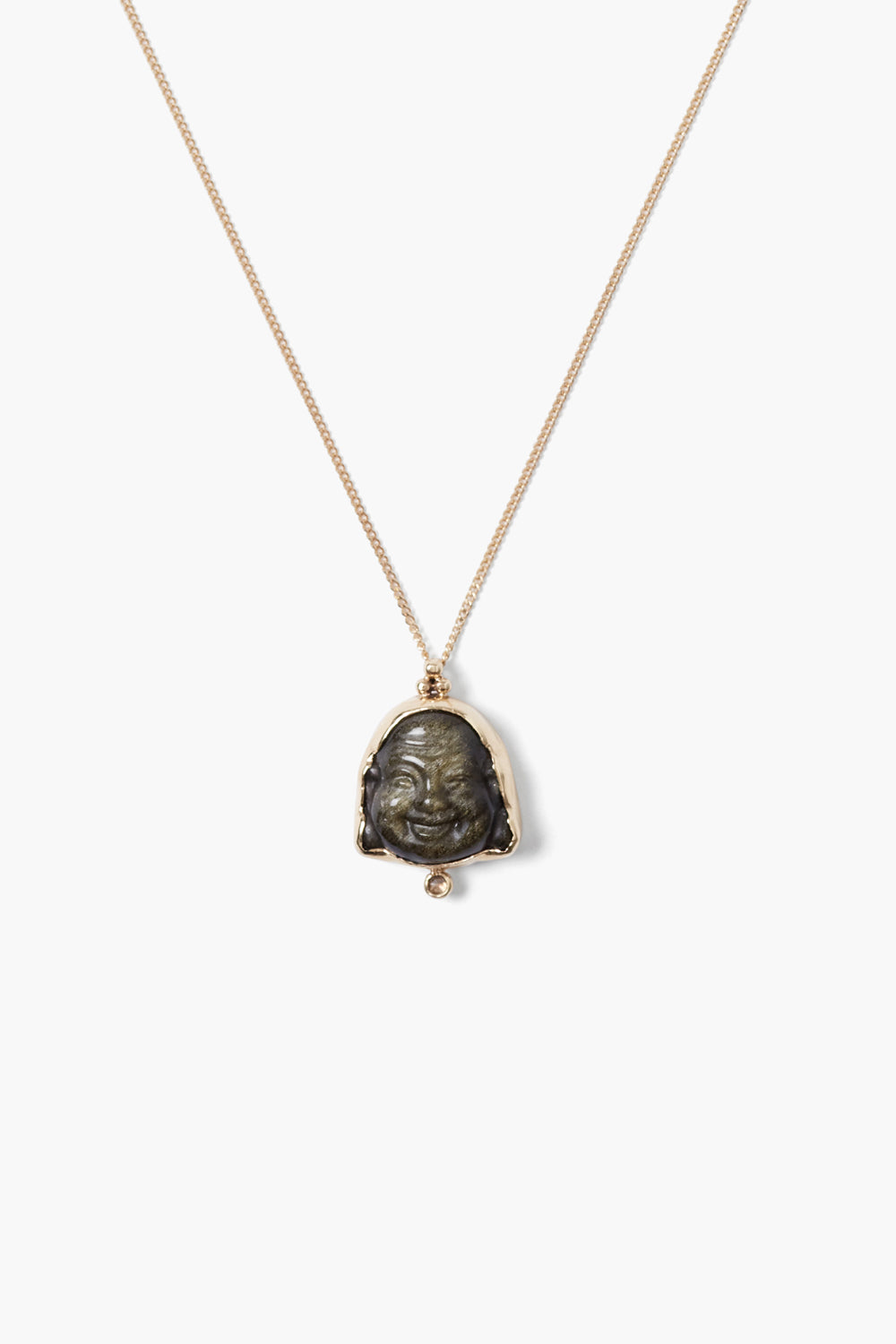 14k Buddha Necklace Golden Obsidian Chan Luu