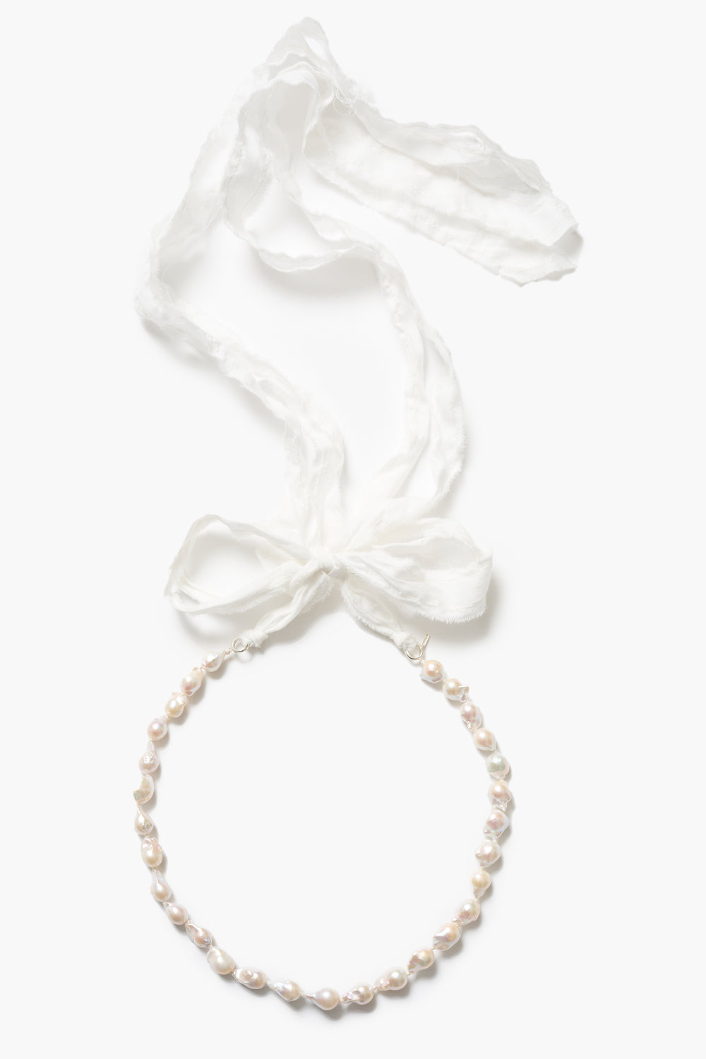 Sophie Ribbon Necklace White Pearl – Chan Luu