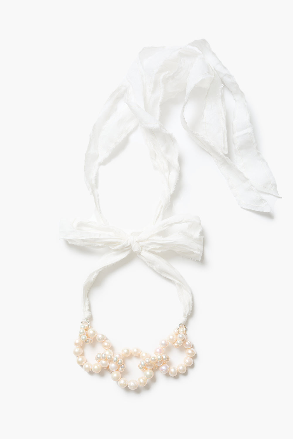 Link Ribbon Necklace White Pearl – Chan Luu