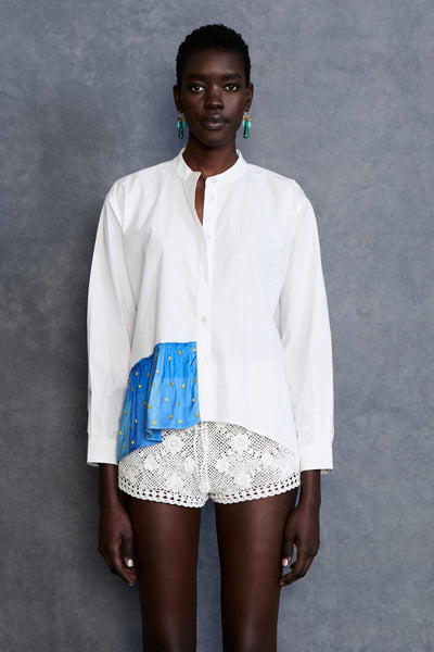 Harriet Swing Blouse Blue Check