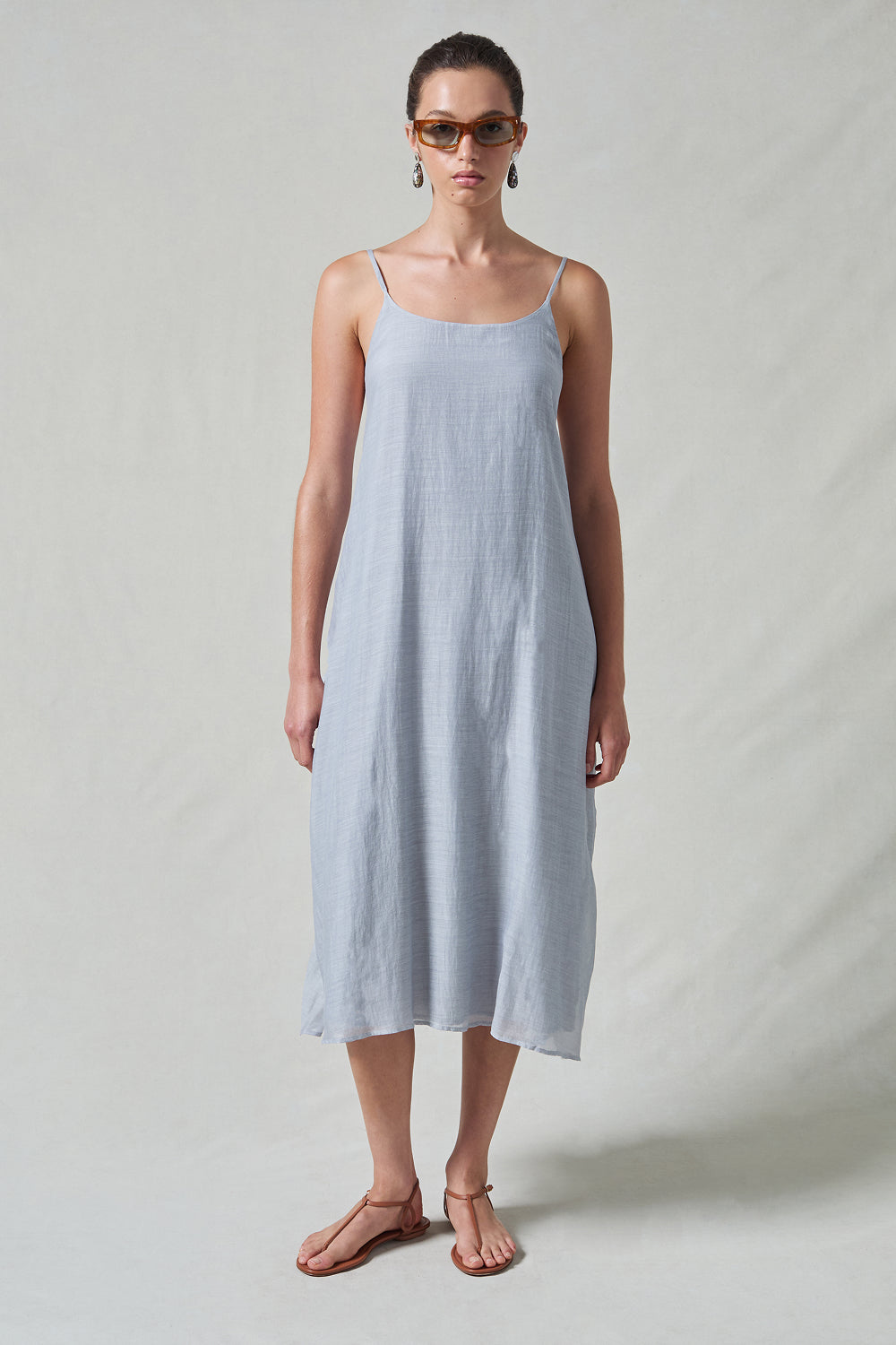 Bustle Dress Fog – Chan Luu