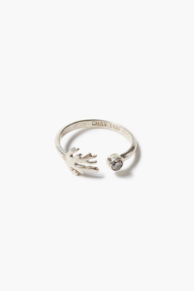 Diamond Branch Ring Silver