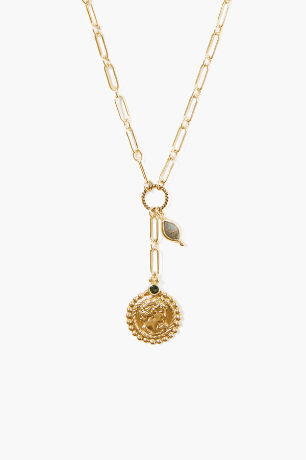 Josephine Coin Necklace Yellow Gold