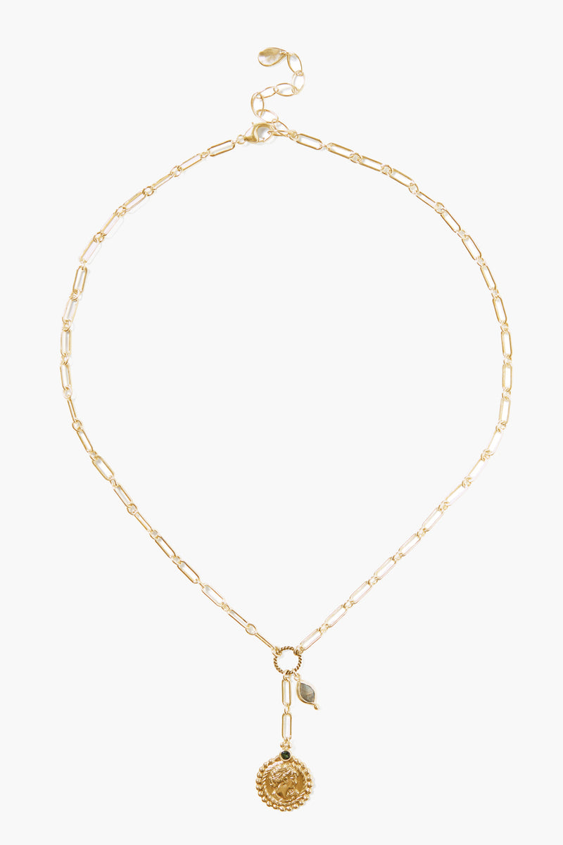 Josephine Coin Necklace Yellow Gold