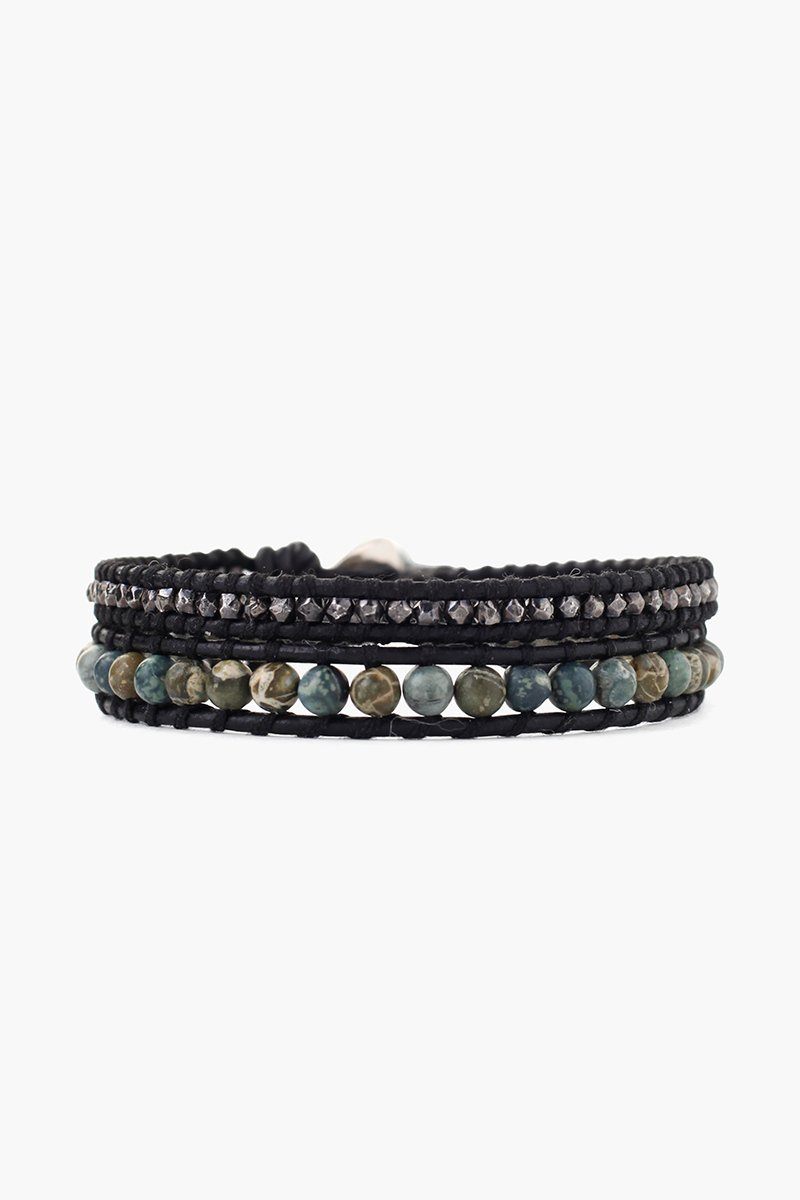 Double Wrap Bracelet Green Mix – Chan Luu