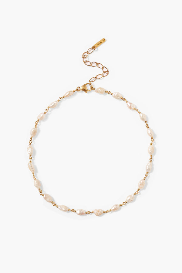 Pacifica Anklet White Pearl