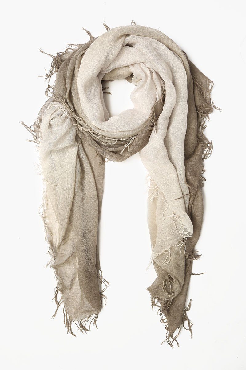 Eggshell Cashmere and Silk Scarf by Chan Luu | Eggshell