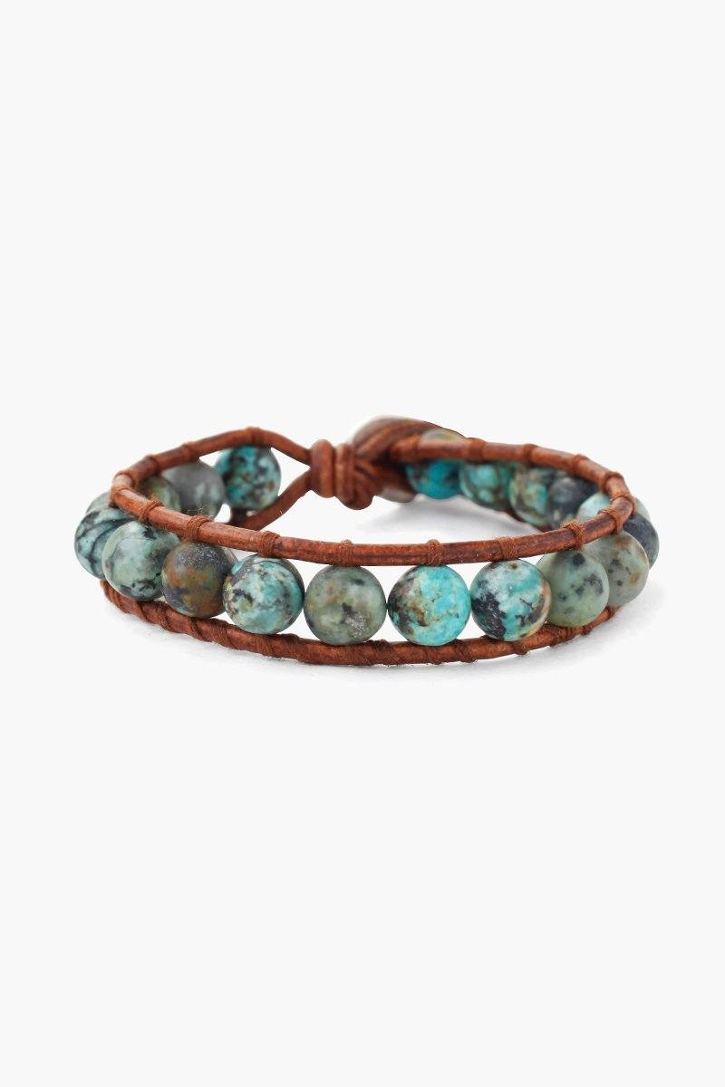 Single Wrap Bracelet Matte African Turquoise Chan Luu