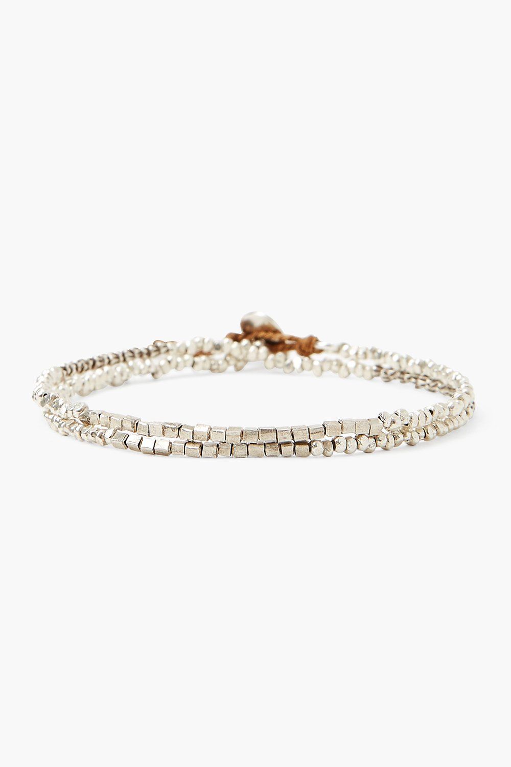 Cube Double Naked Wrap Bracelet Silver Chan Luu