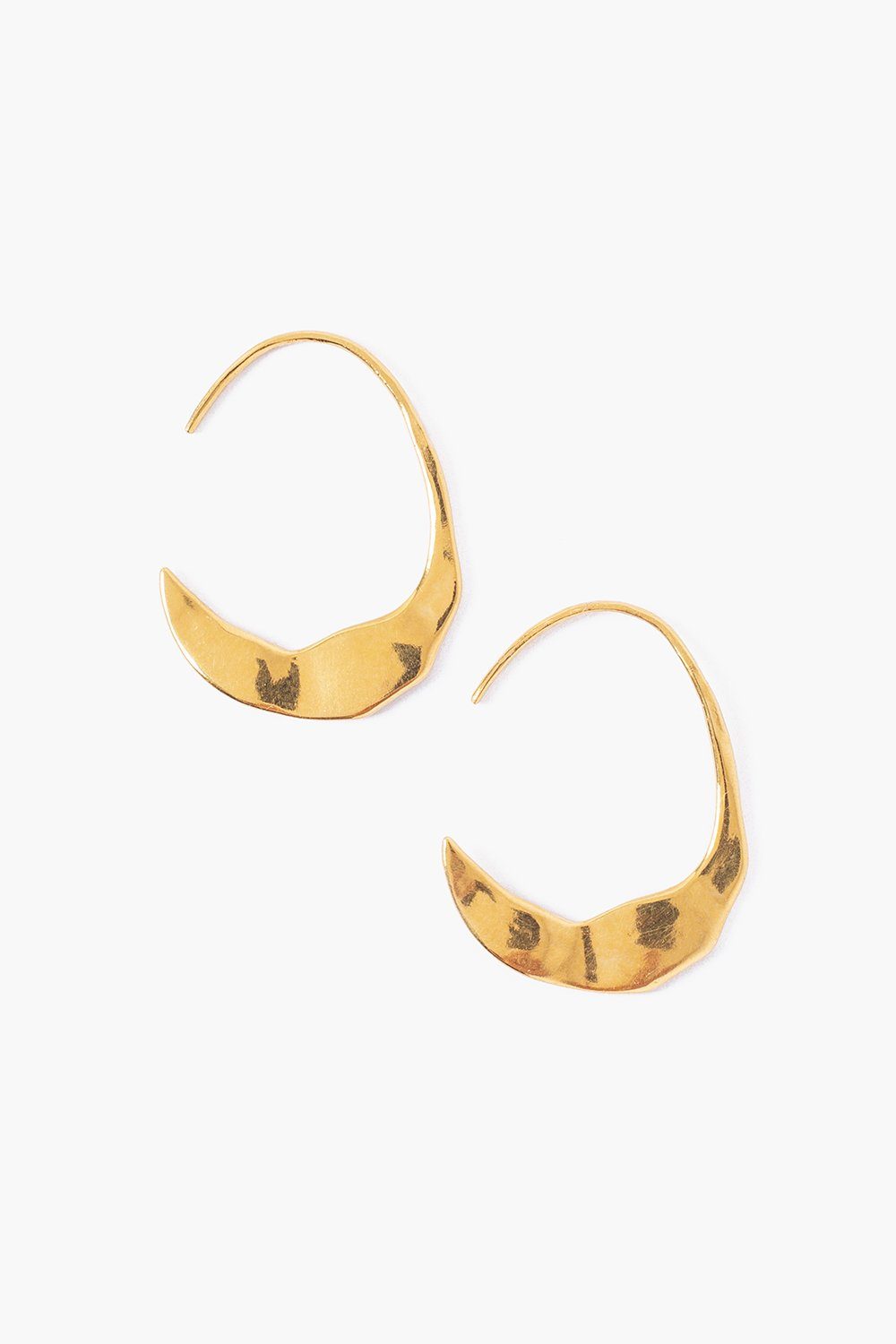 Petite Gold Crescent Moon Hoops Chan Luu