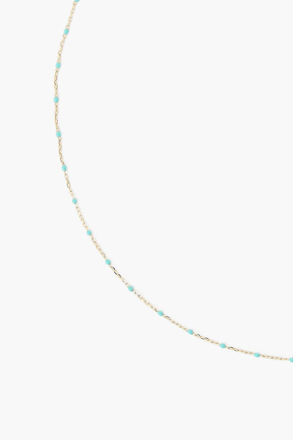 Blue Turquoise Enamel Bead Necklace