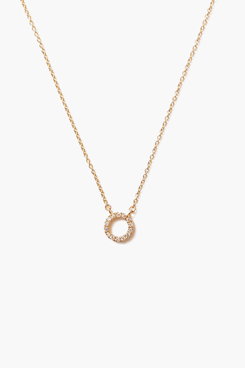 14k Gold and White Diamond Initial Necklace