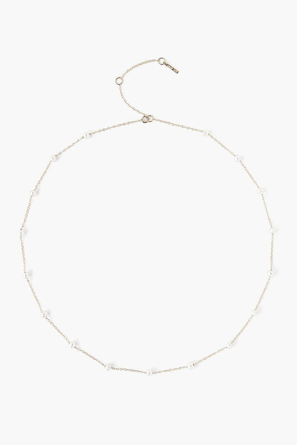 14k White Freshwater Pearl Necklace