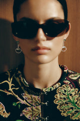 Horsebit Drop Earrings Labradorite