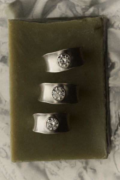 Sapphire Thumb Ring Silver