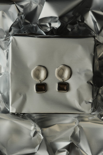 Bastion Earrings Smoky Quartz