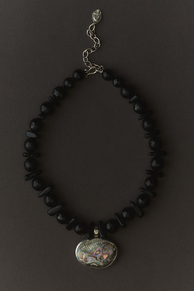Urchin Necklace Onyx