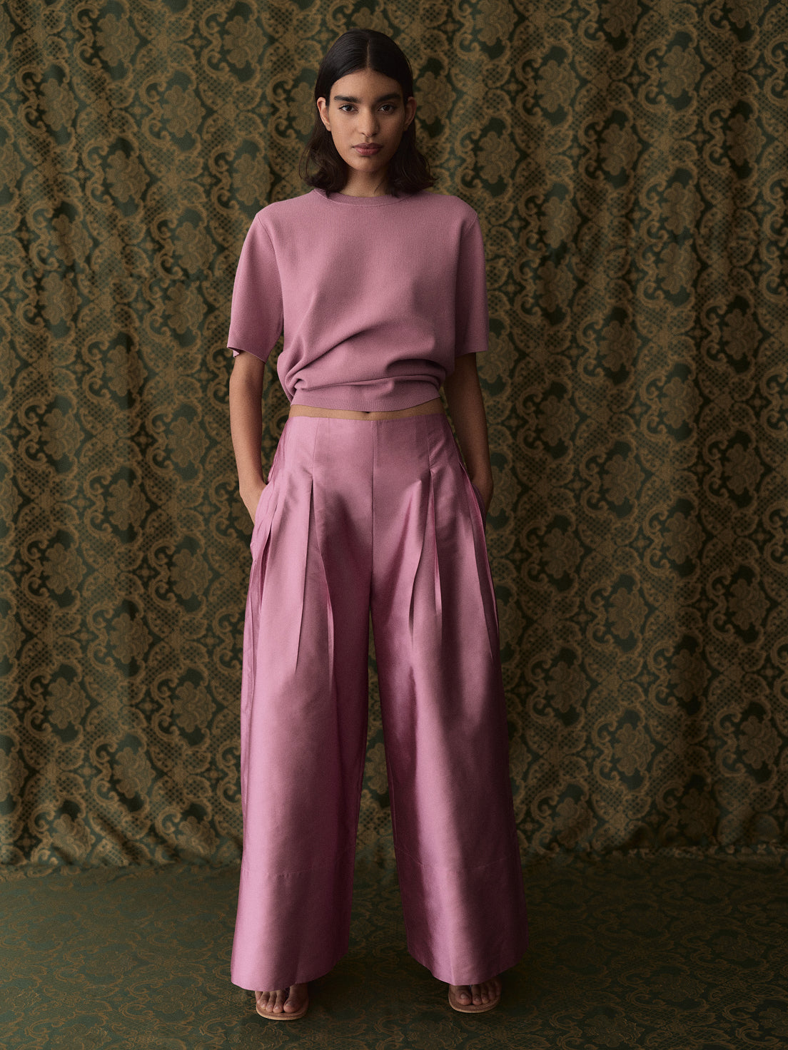 パンツ kolor 21ss taffeta trousers size1 2026_07_Chan_Luu_Tafeta1284-