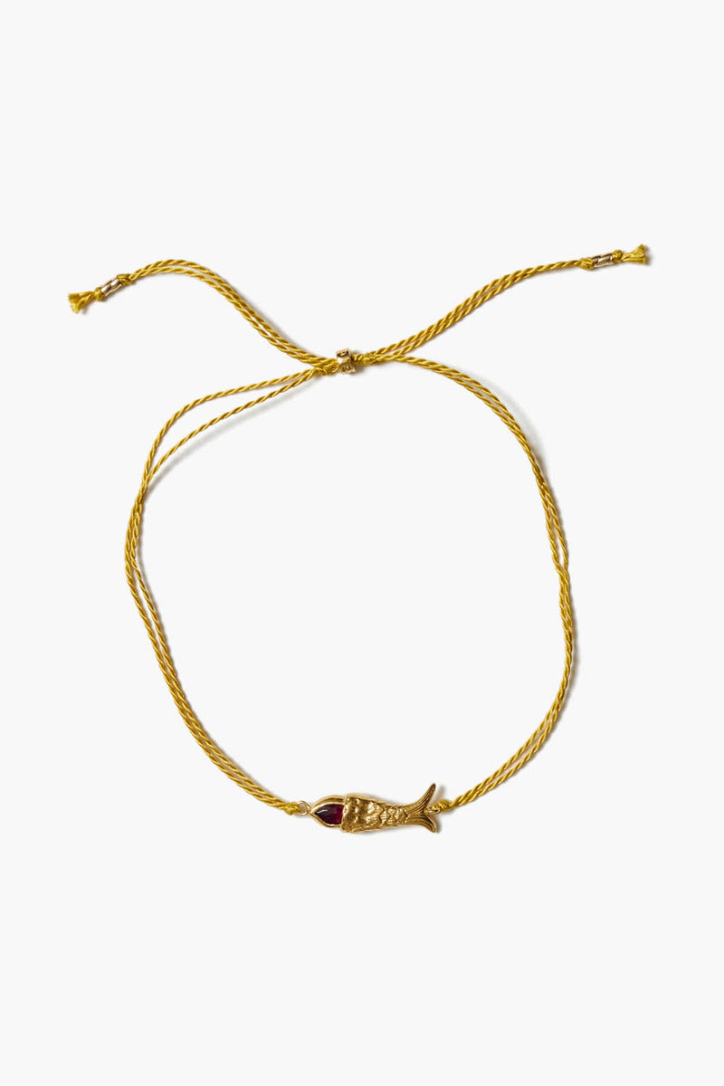 Mini Koi Anklet Garnet