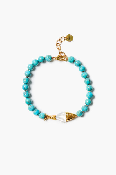 Orris Charm Anklet Turquoise