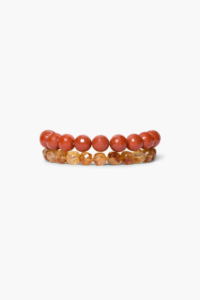 Oona Anklet Set Red Jasper