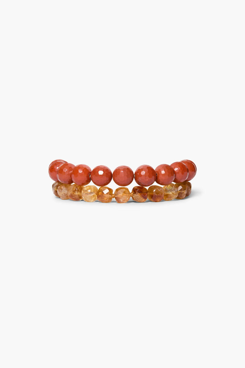 Oona Anklet Set Red Jasper