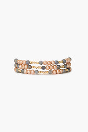 Antica Triple Naked Wrap Bracelet Champagne Pearl