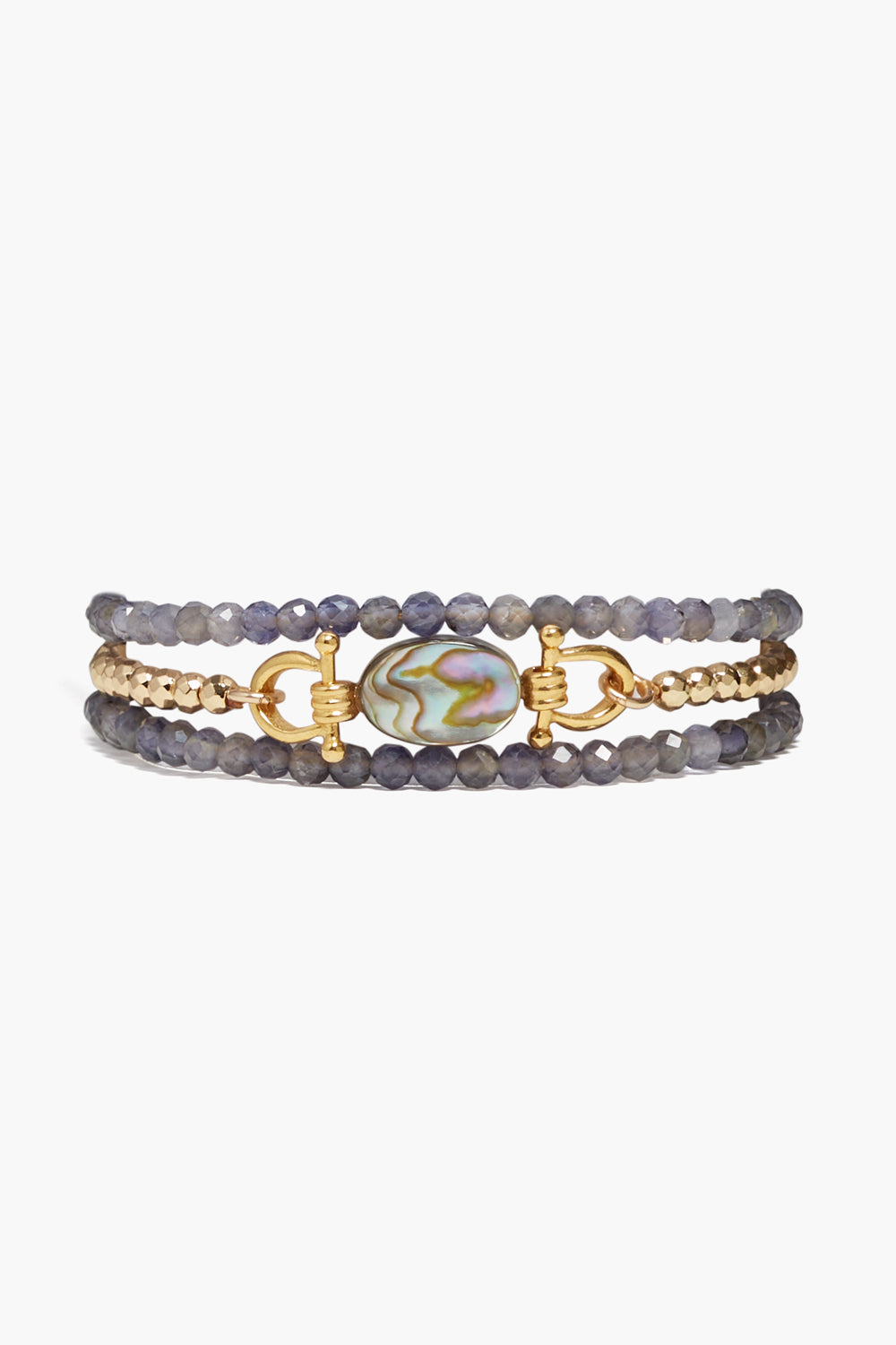 Cheval Triple Naked Wrap Bracelet Iolite Chan Luu