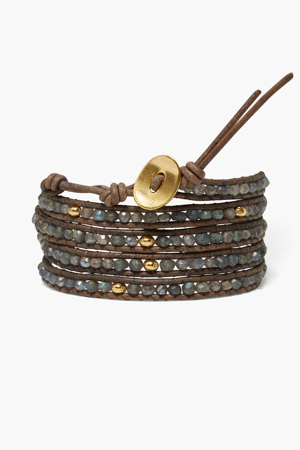 Chan Luu Turquoise Gold Mix Wrap Bracelet