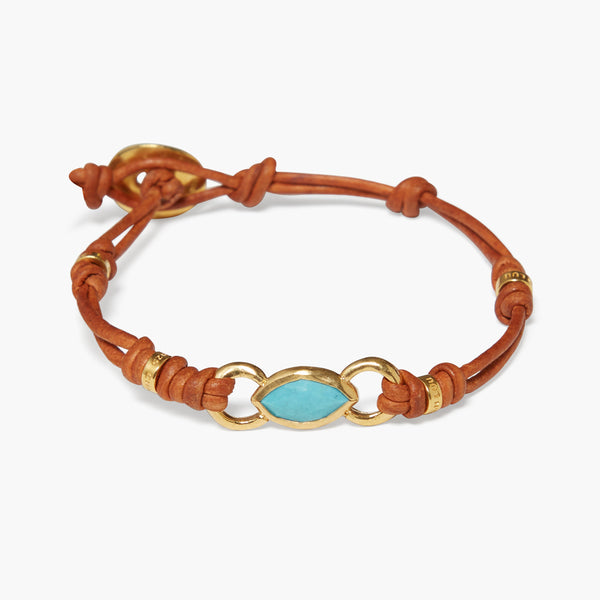 Reina Single Wrap Bracelet Turquoise Chan Luu