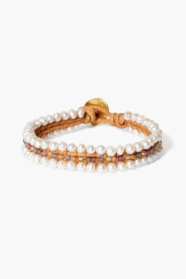 Koa Wrap Bracelet Pearl Mix