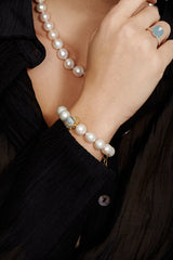 Lark Bracelet White Pearl Mix