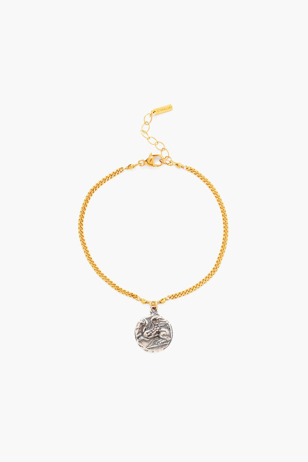 Pegasus Charm Bracelet Gold Mix