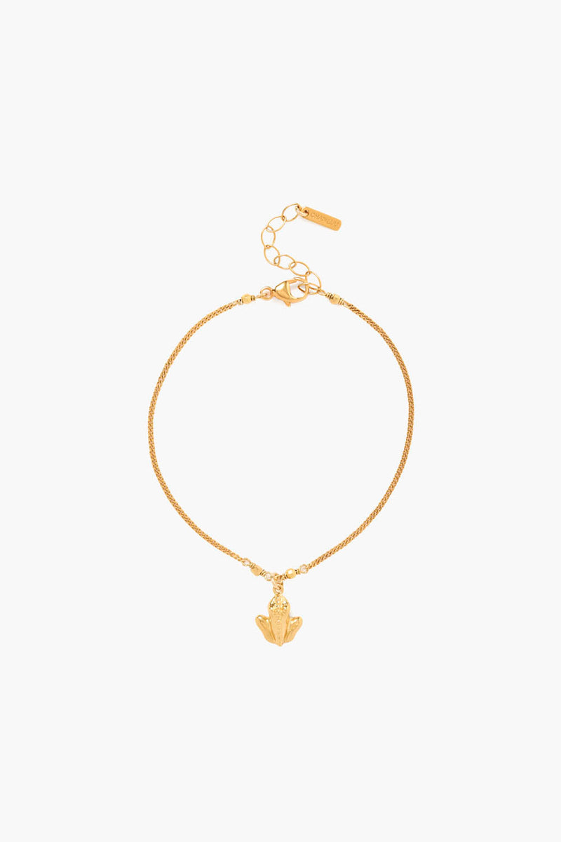 Frog Charm Bracelet Gold