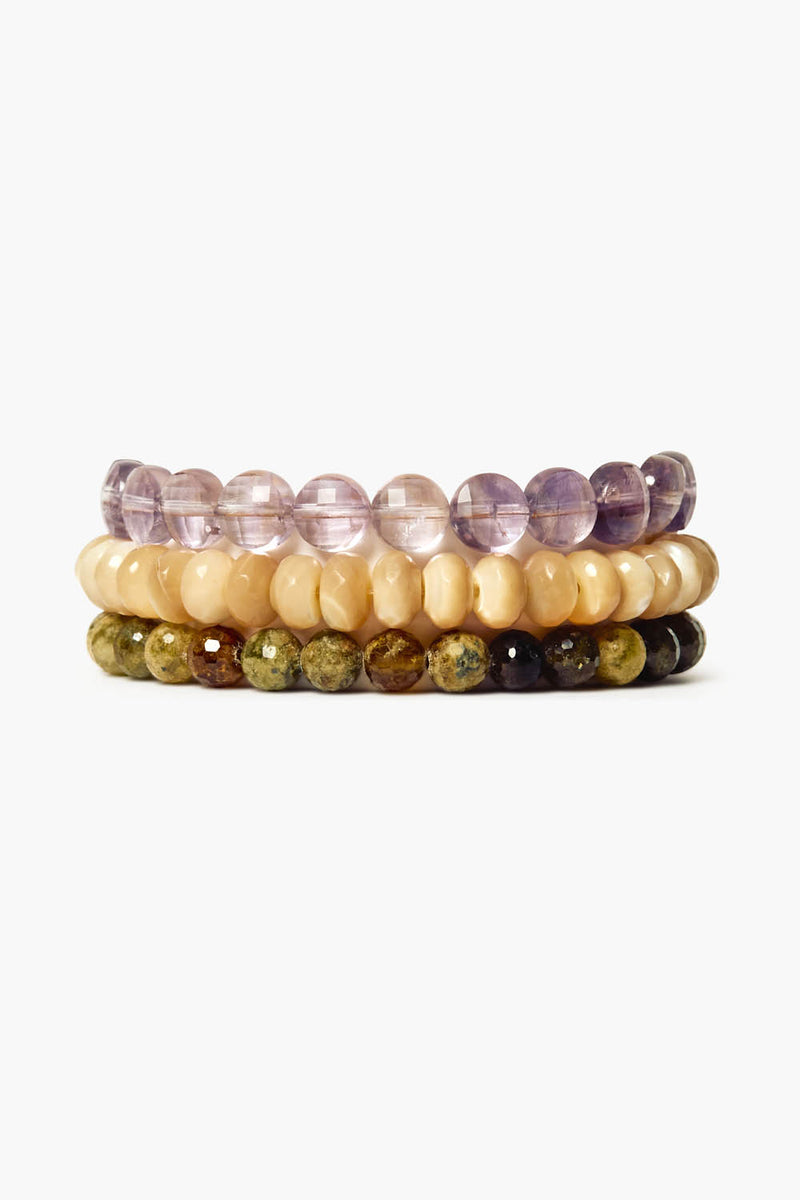 Boreal Bracelet Set Amethyst Mix